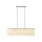 Z-Lite Viviana Linear Chandelier, 5-Light, 11.5 In.W x 40.75 In.L x 11.5 In.H, Polished Nickel/Alabaster 345-40L-PN - alternate 2